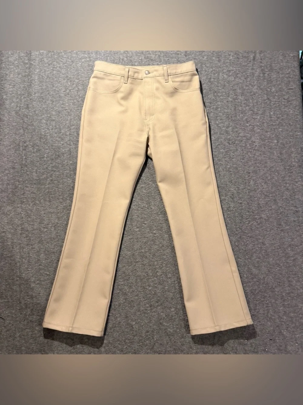 Levis 517 VTG Bootcut Polyester Pants Mens 34x32 tan brown (fit 33x31) comfort